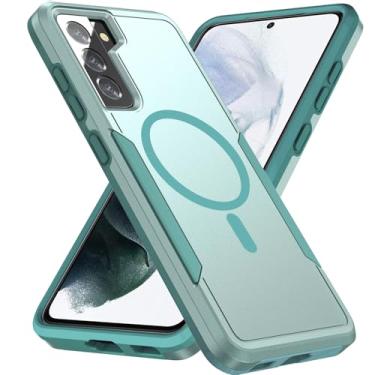 Imagem de Teayoha Capa para Samsung Galaxy S21 FE 5G, [Compatível com Magsafe] [Teste de queda de grau militar] Capa protetora magnética resistente à prova de choque - 16.3 cm (verde menta)