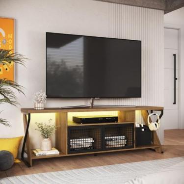 Imagem de Rack Gamer Com Led Estilo Industrial Mesa para Televisão Tv - LaCasaMi