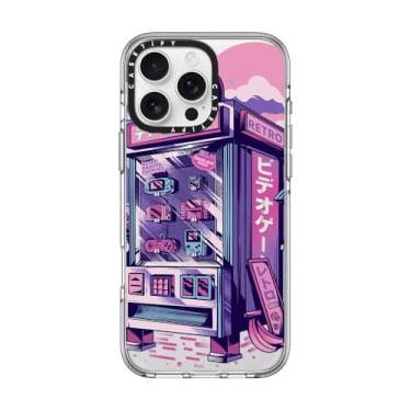 Imagem de CASETiFY Capa transparente para iPhone 16 Pro Max [não amarela/2 m. Proteção contra quedas de grau militar/compatível com Magsafe] - Máquina de venda automática retrô - transparente