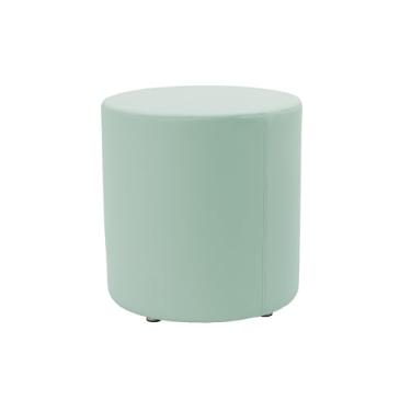 Imagem de Factory Direct Partners Otomano redondo Everday 45,7 cm; banqueta estofada de vinil para espaços pequenos, leve e modular para assentos extras, descanso ou apoio para os pés, 48 cm de altura