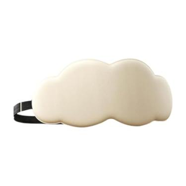 Imagem de KiBcsLic Máscara de Dormir com Proteção para Os Olhos em Formato de Copo, Bloqueio de Luz, Máscara de Seda Gelada para Cochilos de Aniversário, Dourado