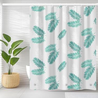 Imagem de TIKABC Forro de cortina de chuveiro, forro de chuveiro PEVA 4G, cortinas de chuveiro de plástico à prova d'água, 183 x 183 cm com furos de ilhós, 3 pesos magnéticos