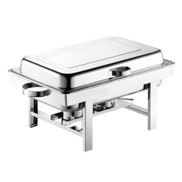 Imagem de Rechaud Gastronômico 1x1 com Tampa Profissional Aço Inox 10L Buffet Restaurante Zanella