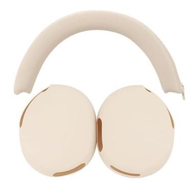 Imagem de DAYJOY Capas de silicone compatíveis com fones de ouvido SONOS ACE sobre a orelha, faixa de cabeça/capa de feixe de cabeça com zíper + capa de fone de ouvido (damasco)