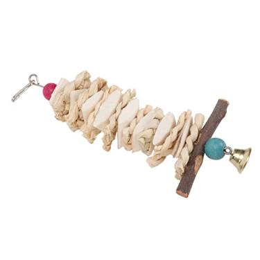 Imagem de AYNEFY Brinquedos de Sino de Choques de Choques para Os Papagaios Africanos - Gaiola Segura e Leve para, Hamsters ou Outros Animais de Estimação de Alpinistas (25cm)