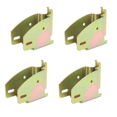 Imagem de Haofy 4pcs e Pista de Madeira Com Soquete de Feixe de Madeira Pesada Aço de Armazenamento de Madeira Madeireira para Trailer de Caminhão Van RV Cargo Trailer Com (Galvanizado, ouro)