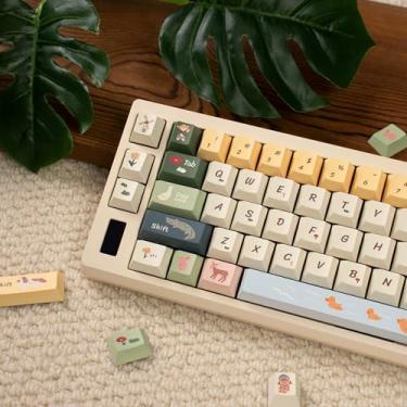 Imagem de Conjunto de teclas personalizadas 152 teclas PBT Dye Sub Cherry Profile Spring Ranch para 61/64/87/104/108 Cherry Mx Switches ISO ANSI Alice Teclados mecânicos