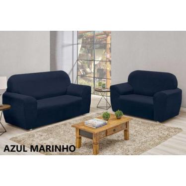 Imagem de Capa Para Sofá Bella 3 e 2 lugares - Viver Bem Store, MARINHO