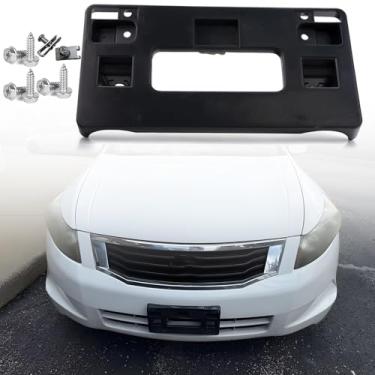 Imagem de FASTCHE Suporte de moldura para placa de identificação de carro do para-choque dianteiro compatível com Honda Accord 2008 2009 2010 2011 2012 Substituir # HO1068112 71145TA0A00