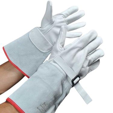 Imagem de Luva de Vaqueta Eletricista Vaqueta Punho 15cm Raspa Zanel CA 16072