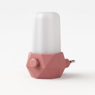 Imagem de Abajur Luminária de Tomada LED Cristal – Bivolt – Luz Noturna Elegante para Quarto infantil, Quarto, Corredor, Sala ou cozinha – Plugue Direto na Tomada (Rosa)