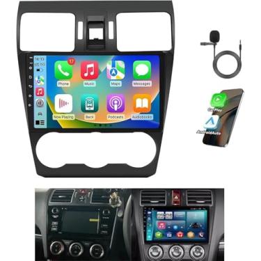 Imagem de Rádio estéreo automotivo para Subaru Forester MK4 2013-2015/Subaru Impreza 2012-2014/Subaru XV Crosstrek 2012-2014, tela sensível ao toque estéreo para carro com carplay/Android Auto com câmera de