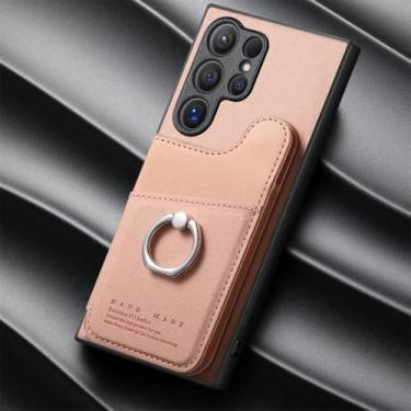 Imagem de Capa tipo carteira magnética com porta-cartões para Samsung Galaxy A54 5G (para Samsung Galaxy A54 5G/rosa)