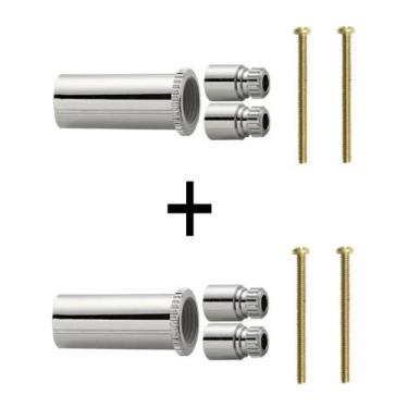 Imagem de Kit 02 Prolongador Registro Deca Ou Similar Cromado 20mm - Modelar