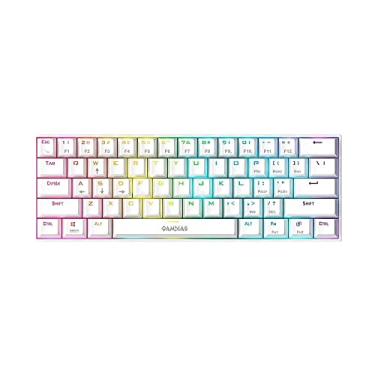 Imagem de Teclado Mecânico 60% Compacto Gamdias Hermes E3 RGB Branco Switch Marrom ANSI HERMES E3 RGB (US/BROWN/WH)