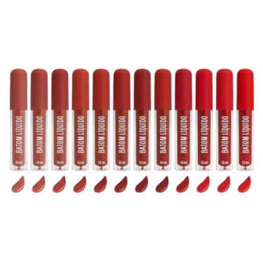 Imagem de Batom Ovo Líquido Matte Vivai Alta Pigmentação Longa Duração Não Transfere Efeito Aveludado 12 Cores Lindas (Cor 9, 2,5 ml)
