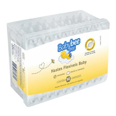 Imagem de Babybee Hastes Flexíveis Baby, 50 Unidades, Algodão Macio, Antigerme