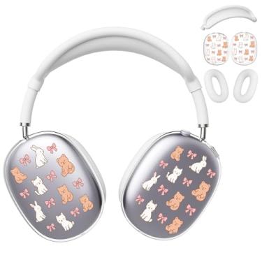 Imagem de BlHMCASE Capa de fone de ouvido para AirPods Max, capa de silicone branca para fones de ouvido para Apple AirPods Max