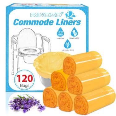 Imagem de Commode Liners RINOZO 120 unidades com aroma de lavanda para adultos
