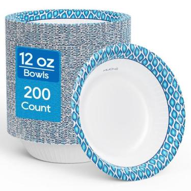 Imagem de Taças de papel descartáveis MUCHII 350mL 200 unidades 12 onças