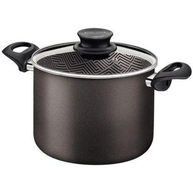 Imagem de Caldeirão de Alumínio Tramontina Antiaderente - Chumbo com Tampa 11,7L