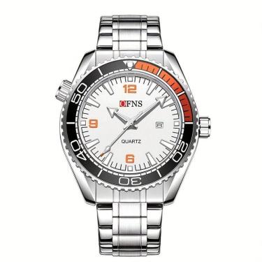 Imagem de Relógio De Aço Inoxidável Masculino - Design Elegante Para Negócios Branco