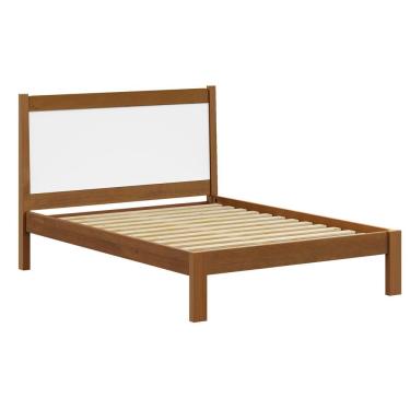 Imagem de Cama King em Madeira Maciça 112x214cm Modena Amêndoa/Branco