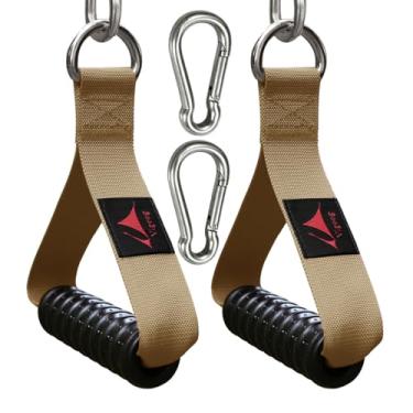 Imagem de Vigoog Pegas de exercícios de ginástica resistentes para máquina de cabos, faixa de resistência, sistema de polia, equipamento de treino de fitness doméstico, com aderência de borracha elástica e 2