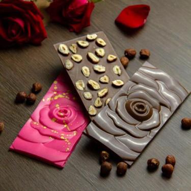 Imagem de Forma Simples Para Chocolate Tablete Rosa  BWB COD: 10389