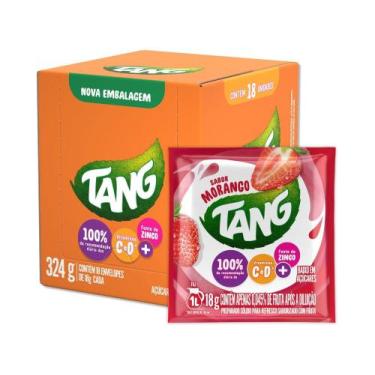 Imagem de Suco em Pó Tang Refresco Morango 18g - 18 Unidades