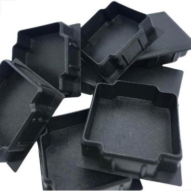 Imagem de Tampa Plastica Para Tubo Alumínio 50x50 Preto 10 Unidades - Fast Vidro