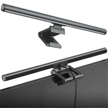 Imagem de Barra de Luz LED para Monitor Luminária 5 Temperaturas + Ajuste de Brilho Em Alumínio e Metal USB-A/Type-C Light Bar