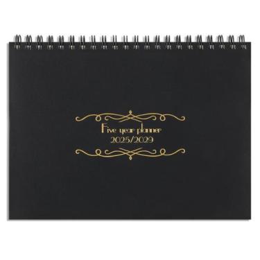 Imagem de Calendário planejador Zhanmai de 5 anos com abas de 28 x 22 cm (preto)