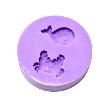 Imagem de F1529 mini molde de silicone baleia e carangueijo confeitaria biscuit 