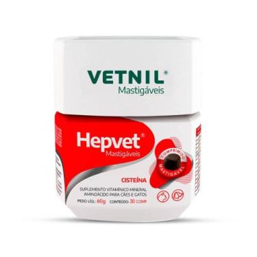 Imagem de Suplemento Hepvet Mastigáveis Vetnil C/30 Comprimidos