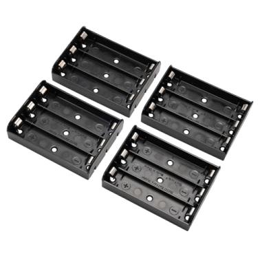 Imagem de Pacote com 4 suportes de bateria 18650 para montagem em PCB, 3 compartimentos cada, apenas baterias de lítio planas, pinos de aço niquelados, projetos DIY e eletrônicos