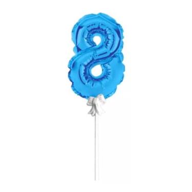 Imagem de Topo De Bolo Vela Balão Auto Inflável Azul - PartiuFesta, 8