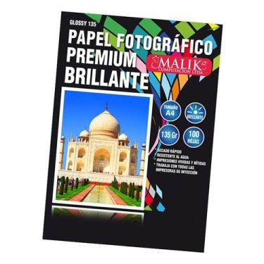 Imagem de Papel fotográfico brilhante Generica 135g 500 folhas A4 - Lightbek Off