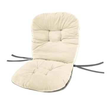 Imagem de MFMEXUL Almofada para Encosto de Cadeira de Balanço, Substituição com Tiras, para Assento de Chão, Espreguiçadeira, Sala de Estar, Quarto, branco