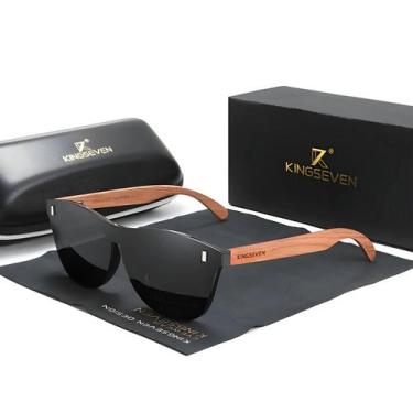 Imagem de Óculos De Sol Retro Polarizados De Madeira Para Homens E Mulheres KING