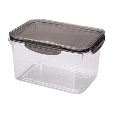 Imagem de Pote Organizador Hermético com Travas 4 Litros Plasútil Borracha Preto