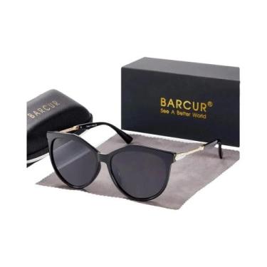Imagem de Óculos de Sol BARCUR - Formato Gatinho Redondo com Lentes Polarizadas,