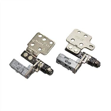 Imagem de Zahara Conjunto de dobradiças LCD para laptop esquerda + direita Scren Axis Sharft No Touch Substituição para Dell Latitude E5570 5570 Precision 15 3510 M3510 P48F