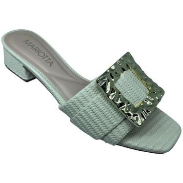 Imagem de Tamanco Mariotta Off Trançada Dourada Estilo Verão - 42513, 36