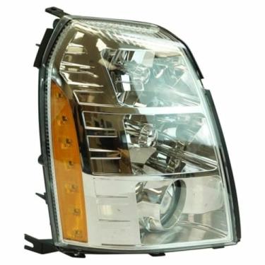 Imagem de Lâmpada esquerda direita LED luz diurna frontal LED conjunto de farol lâmpada de canto ampla compatível com Escalade 2007-2014 25897648 (direita)