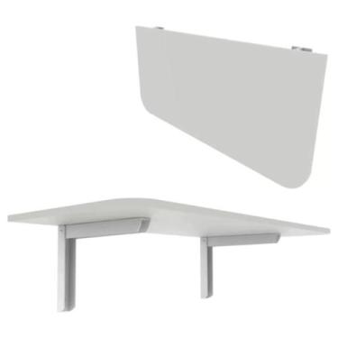 Imagem de Escrivaninha Dobravel para Estudo Parede 80x40 Mesa Retrátil Cozinha -