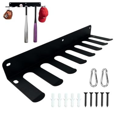 Imagem de Suporte de parede para taco de beisebol, suporte resistente para 14 tacos, armazenamento de taco de beisebol e softball, cabide de exibição para parede ou cerca de abrigo