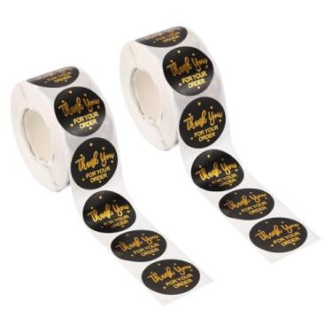 Imagem de PATIKIL 1000 adesivos de agradecimento, etiquetas autoadesivas redondas de 2,5 cm, rolo pequeno de adesivos de agradecimento para caixa de selagem de pequenas empresas, obrigado pelo seu pedido