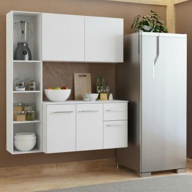 Imagem de Armário De Cozinha Compacta 120cm Branco Easy Madesa