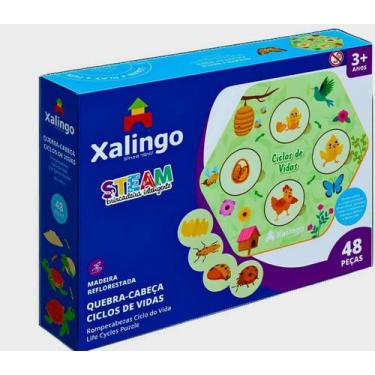 Imagem de Quebra-cabeça Educativo Ciclos De Vidas Steam 48 Peças - Xalingo